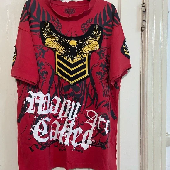 VTG Give Me Face 2000 “Many Are Called” All Over Graphics  T Shirt Men’s XL - Picture 3 of 11